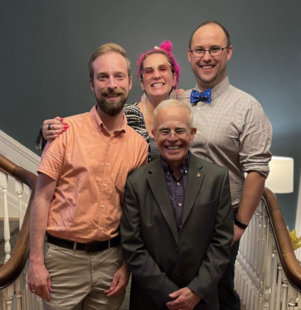 The BRIC leadership team standing on the steps at the Hartness House in Springfield, Vermont