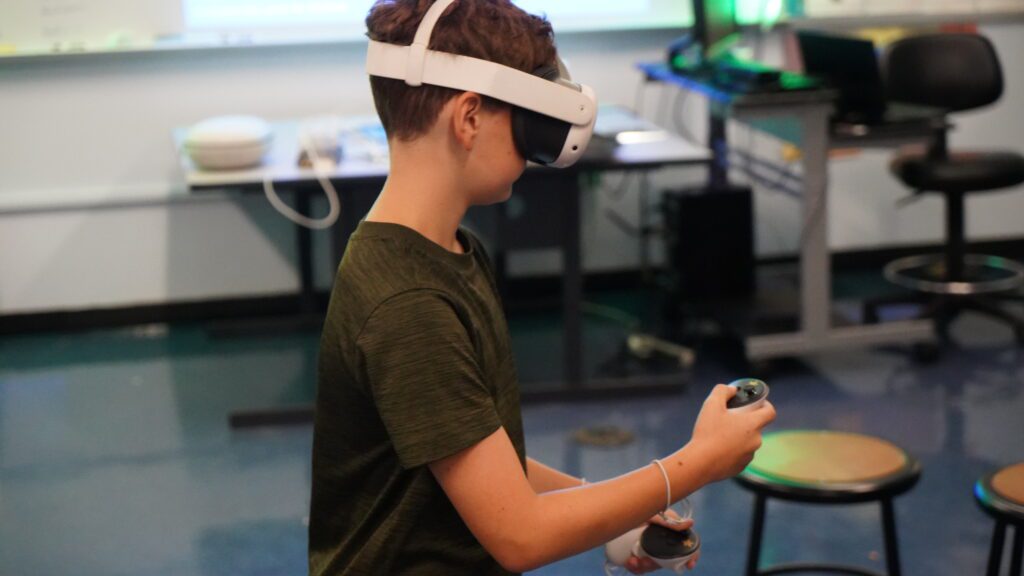 BRIC Camper Eben playing in Virtual Reality